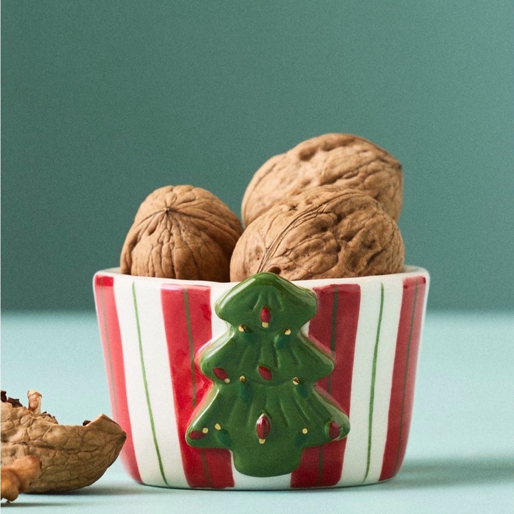 Anthropologie Festive Dolomite Nut Bowl | Tree | NIB